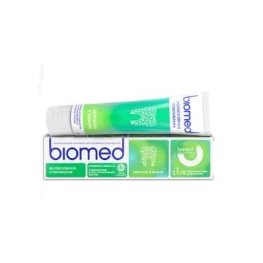 Фото Зубная паста BIOMED HEALTHYWHITE Отбеливание и восстановление эмали, Свежий огурец и мята, 65 г