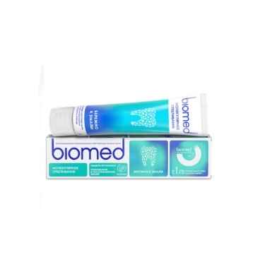 Фото Зубная паста BIOMED HEALTHYWHITE Отбеливание и восстановление эмали, Лесная мята, 65 г