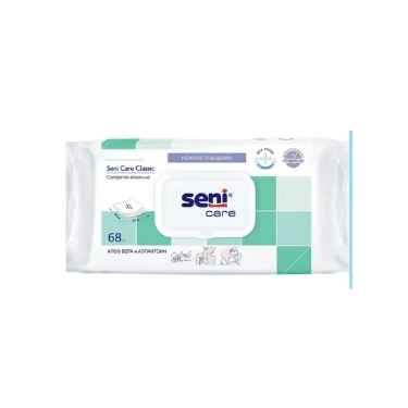 Фото Салфетки влажные с алоэ и аллантоином/ Seni Care Classic/ 68шт